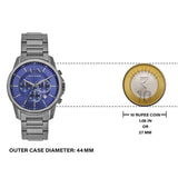 Armani Exchange Banks Chronograph Blue Dial Grey Steel Strap Watch For Men - AX1731 Buy Now By Armani Exchange