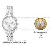 Fossil Neutra Chronograph Silver Dial Silver Steel Strap Watch for Women - ES5217 Buy Now By Fossil