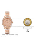Fossil Jesse Crystal Rose Gold Dial Rose Gold Steel Strap Watch for Women - ES3020 Buy Now By Fossil