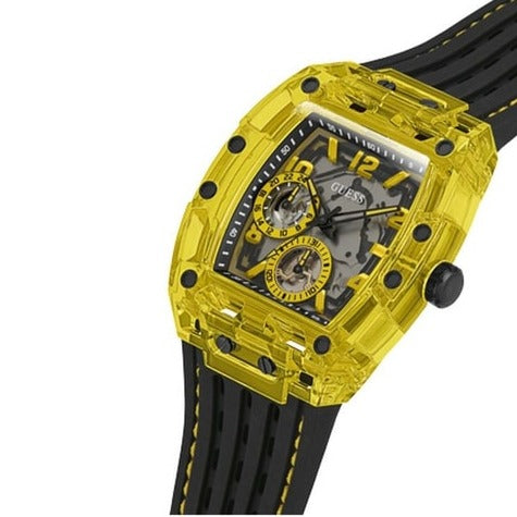 Guess Phoenix Chronograph Black Dial Black Rubber Strap Watch for Men - GW0499G2 Buy Now By Guess