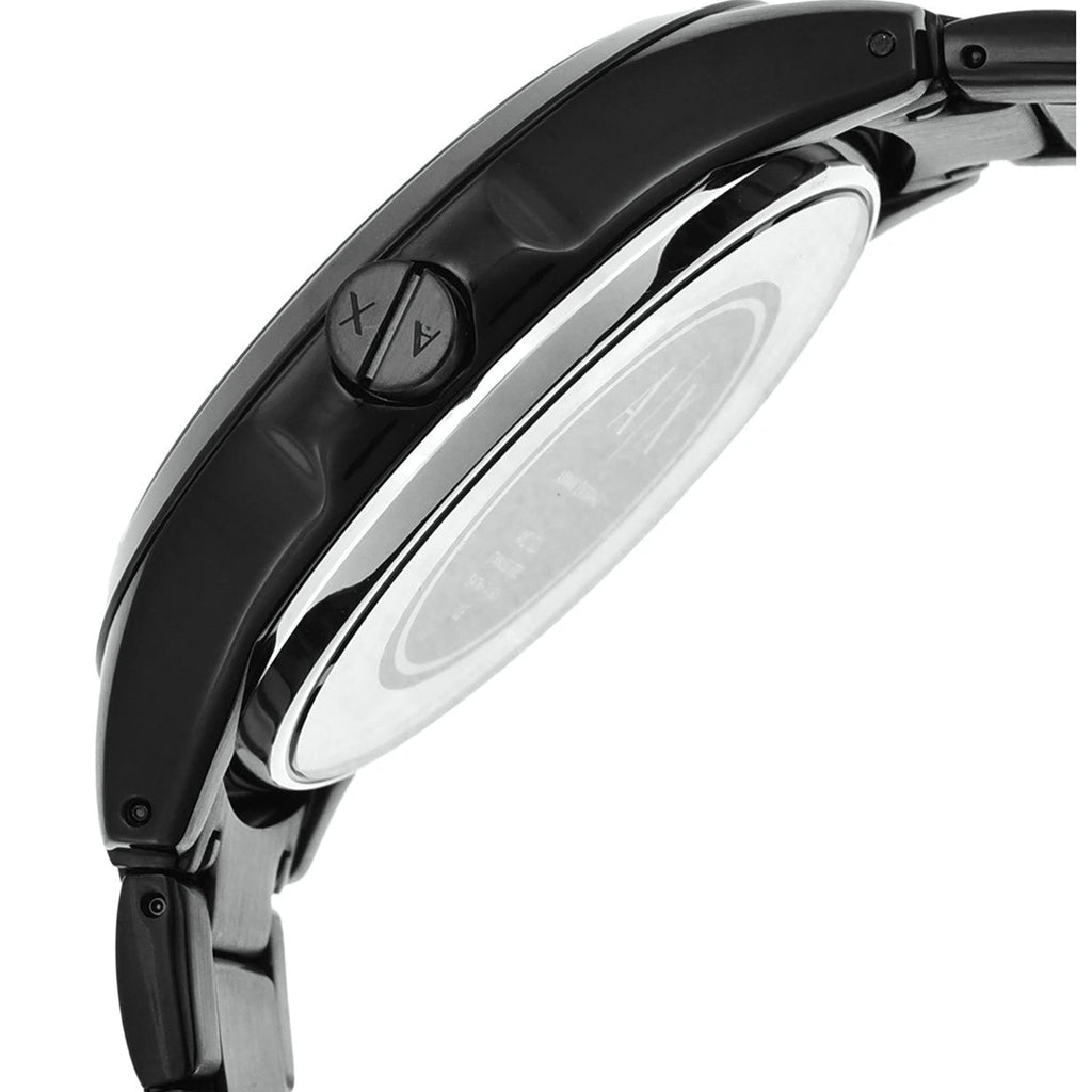 Armani Exchange Hampton Chronograph Black Dial Black Steel Strap Watch For Men - AX2164 Buy Now By Armani Exchange