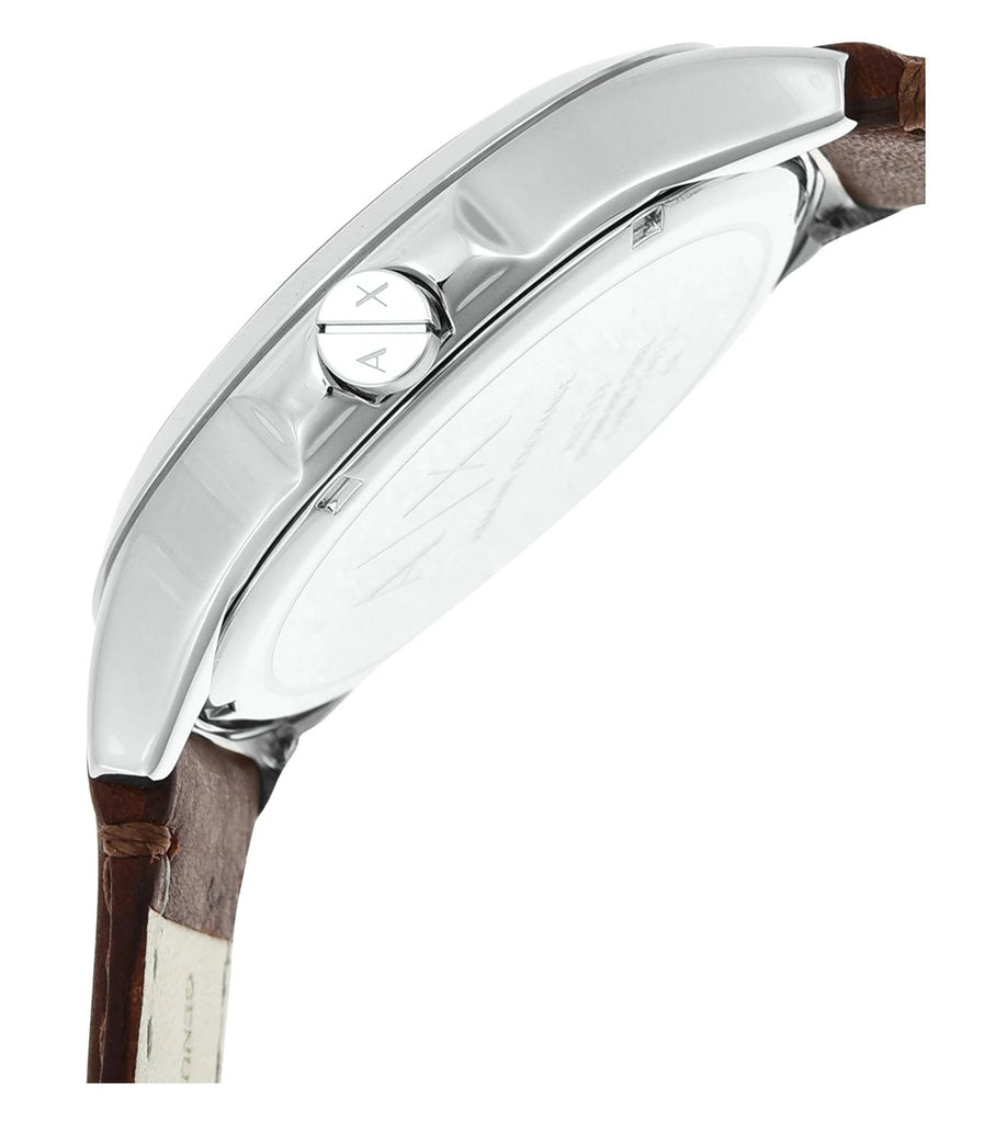 Armani Exchange Hampton Chronograph Blue Dial Brown Leather Strap Watch For Men - AX2133 Buy Now By Armani Exchange