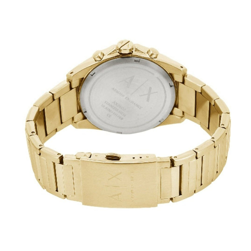Armani Exchange Drexler Chronograph Gold Dial Gold Steel Strap Watch For Men - AX2602 Buy Now By Armani Exchange