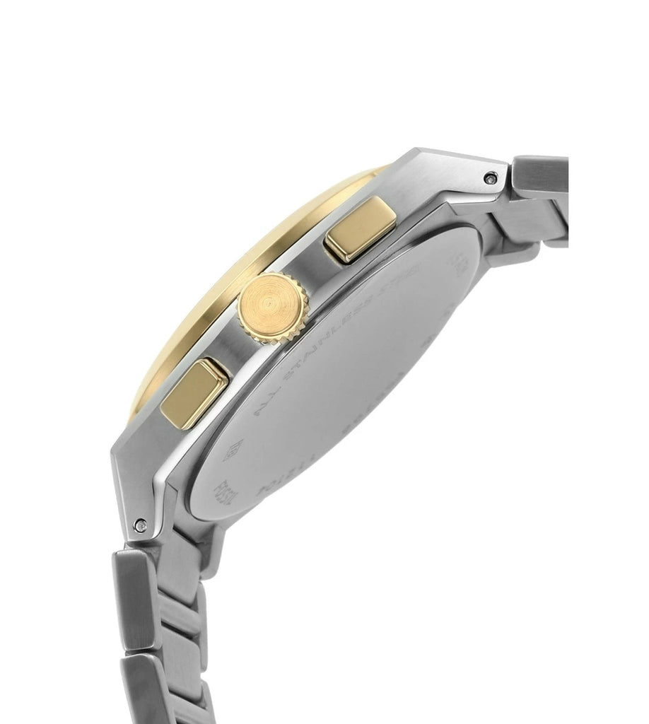 Fossil Everett Chronograph Gold Dial Two Tone Steel Strap Watch for Men - FS5796 Buy Now By Fossil