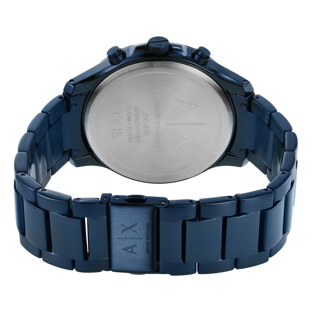 Armani Exchange Hampton Chronograph Blue Dial Blue Steel Strap Watch For Men - AX2430 Buy Now By Armani Exchange