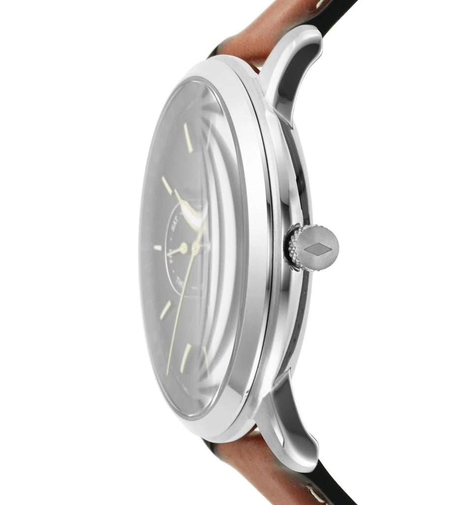 Fossil Neutra Minimalist Moonphase Blue Dial Brown Leather Strap Watch for Men - FS5903 Buy Now By Fossil