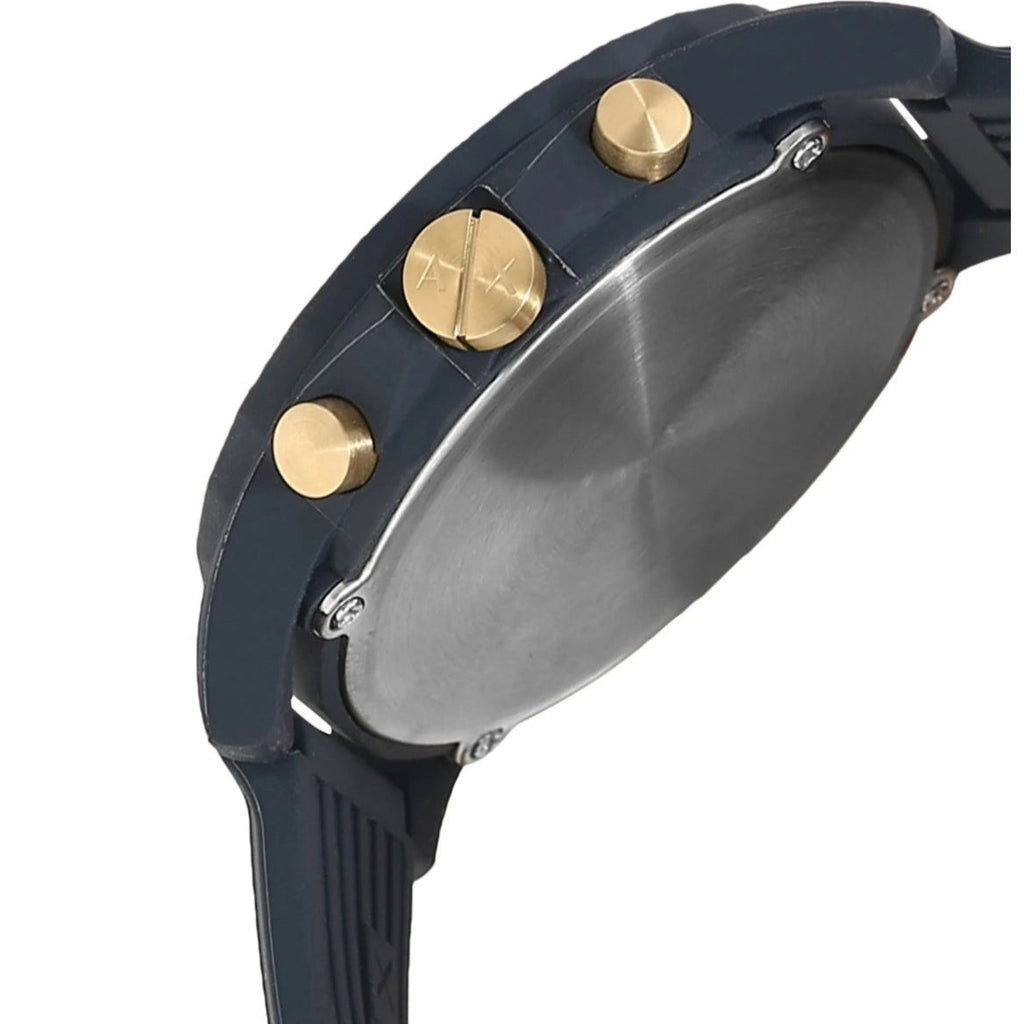 Armani Exchange Outerbanks Chronograph Blue Dial Blue Silicone Strap Watch For Men - AX1335 Buy Now By Armani Exchange