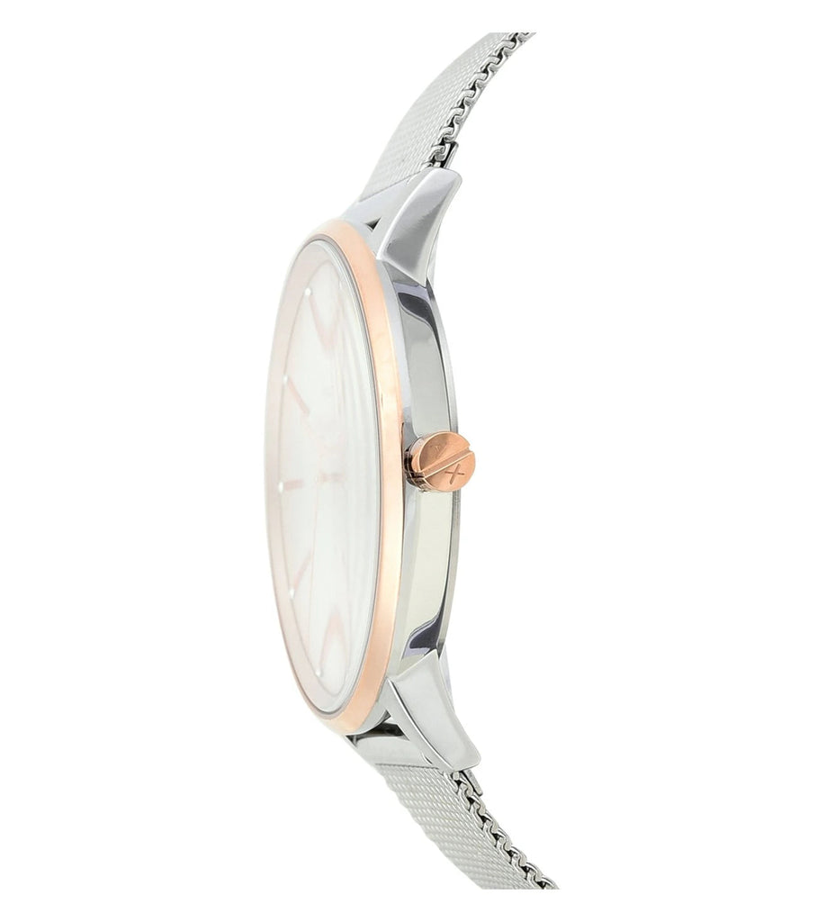 Armani Exchange Lola Analog White Dial Silver Mesh Strap Watch For Women - AX5537 Buy Now By Armani Exchange