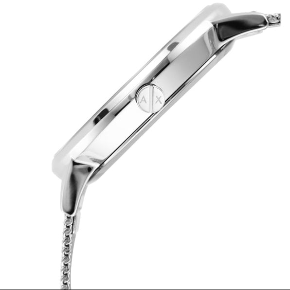 Armani Exchange Lola Analog Silver Dial Silver Mesh Strap Watch For Women - AX5535 Buy Now By Armani Exchange