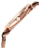 Emporio Armani Gianni T-Bar Crystals Silver Dial Rose Gold Steel Strap Watch For Women - AR11446 Buy Now By Emporio Armani