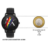 Armani Exchange Cayde Analog Black Dial Black Leather Strap Watch For Men - AX7120 Buy Now By Armani Exchange