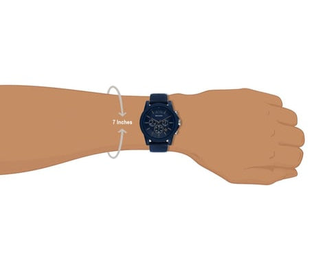 Armani Exchange Outerbanks Chronograph Blue Dial Blue Silicone Strap Watch For Men - AX7128 Buy Now By Armani Exchange