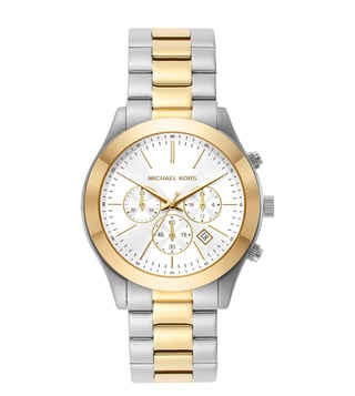 Michael Kors Slim Runway Chronograph White Dial Two Tone Steel Strap Watch For Women - MK8986 Buy Now By Michael Kors