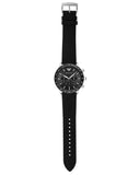 Emporio Armani Mario Chronograph Black Dial Black Leather Strap Watch For Men - AR11243 Buy Now By Emporio Armani