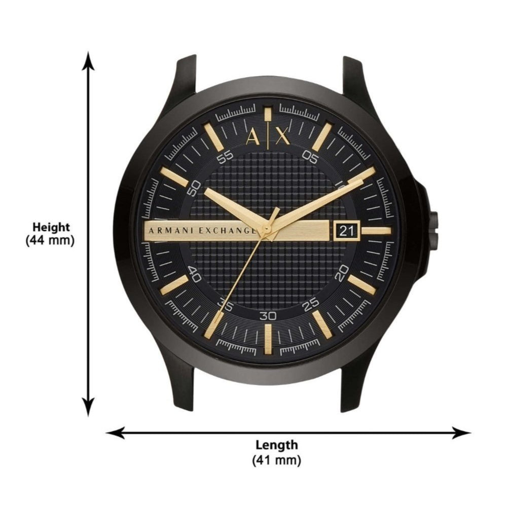Armani Exchange Hampton Chronograph Black Dial Black Steel Strap Watch For Men - AX2413 Buy Now By Armani Exchange