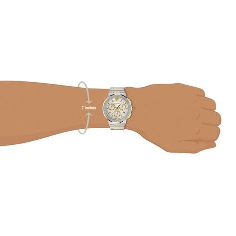 Versace Greca Chronograph White Dial Two Tone Steel Strap Watch For Men - VEZ900321 Buy Now By Versace