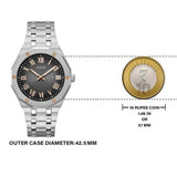 Guess Asset Quartz Black Dial Silver Steel Strap Watch For Men - GW0575G1 Buy Now By Guess