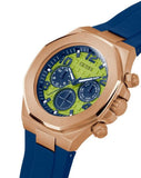 Guess Empire Analog Quartz Lime Green Dial Blue Silicon Strap Watch for Men - GW0583G3 Buy Now By Guess