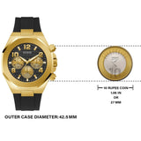 Guess Empire Chronograph Quartz Black Dial Black Silicon Strap Watch For Men - GW0583G2 Buy Now By Guess