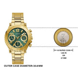 Guess Cosmo Chronograph Green Dial Gold Steel Strap Watch For Women - GW0465L5 Buy Now By Guess