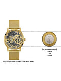 Guess Gadget Gold Dial Gold Mesh Bracelet Watch for Men - GW0538G2 Buy Now By Guess
