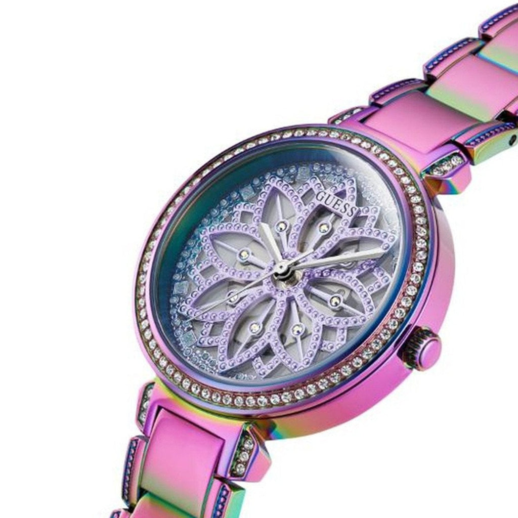 Guess Lily Analog Purple Dial Purple Steel Strap Watch For Women - GW0528L4 Buy Now By Guess