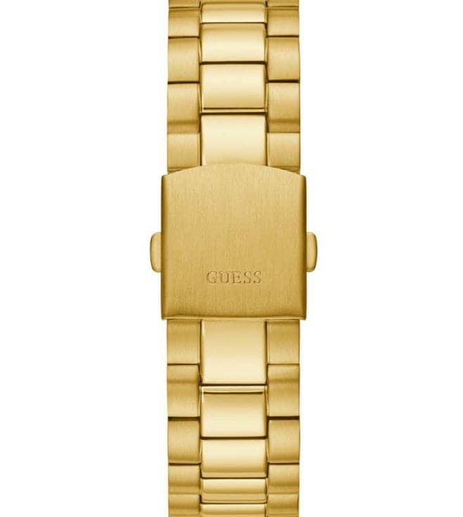Guess Connoisseur Analog Gold Dial Gold Steel Strap Watch For Men - GW0542G2 Buy Now By Guess