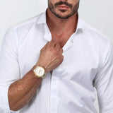 Maserati Stile Chronograph White Dial Two Tone Steel Strap Watch For Men - R8873642009 Buy Now By Maserati