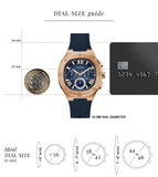 Guess Headline Multifunction Quartz Blue Dial Blue Silicone Strap Watch For Men - GW0571G2 Buy Now By Guess