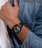 Guess Headliner Multifunction Black Dial Black Steel Strap Watch For Men - GW0572G3 Buy Now By Guess