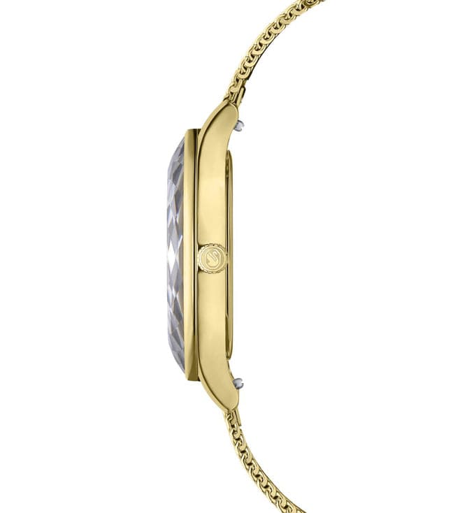 Swarovski Octea Nova Analog Gold Dial Gold Mesh Strap Watch for Women - 5649993 Buy Now By Swarovski