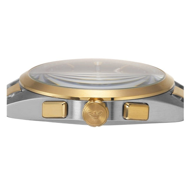 Emporio Armani Claudio Chronograph Green Dial Two Tone Steel Strap Watch For Women - AR11511 Buy Now By Emporio Armani