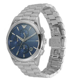 Emporio Armani Chronograph Blue Dial Silver Steel Strap Watch For Men - AR11528 Buy Now By Emporio Armani