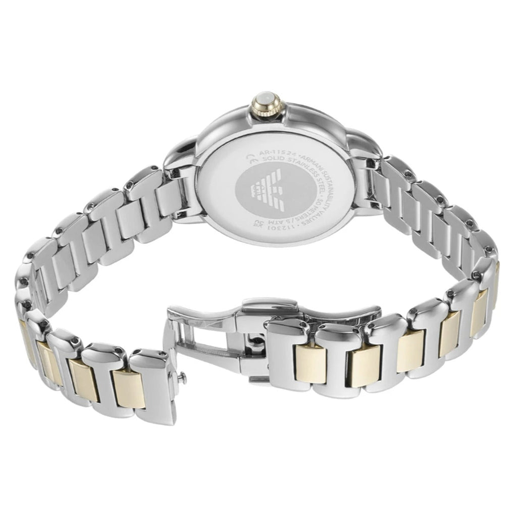 Emporio Armani Mia Quartz Mother of Pearl Dial Two Tone Steel Strap Watch For Women - AR11524 Buy Now By Emporio Armani