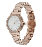 Emporio Armani Aira Three Hand Mother of Pearl Dial Rose Gold Steel Strap Watch For Women - AR11523 Buy Now By Emporio Armani