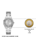 Guess Sparkler Diamonds Silver Dial Silver Steel Strap Watch for Women - GW0111L1 Buy Now By Guess