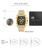 Versace Dominus Chronograph Black Dial Gold Steel Strap Watch For Men - VE6H00523 Buy Now By Versace