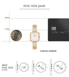 Daniel Wellington Quadro Studio White Dial Rose Gold Mesh Strap Watch For Women - DW00100517