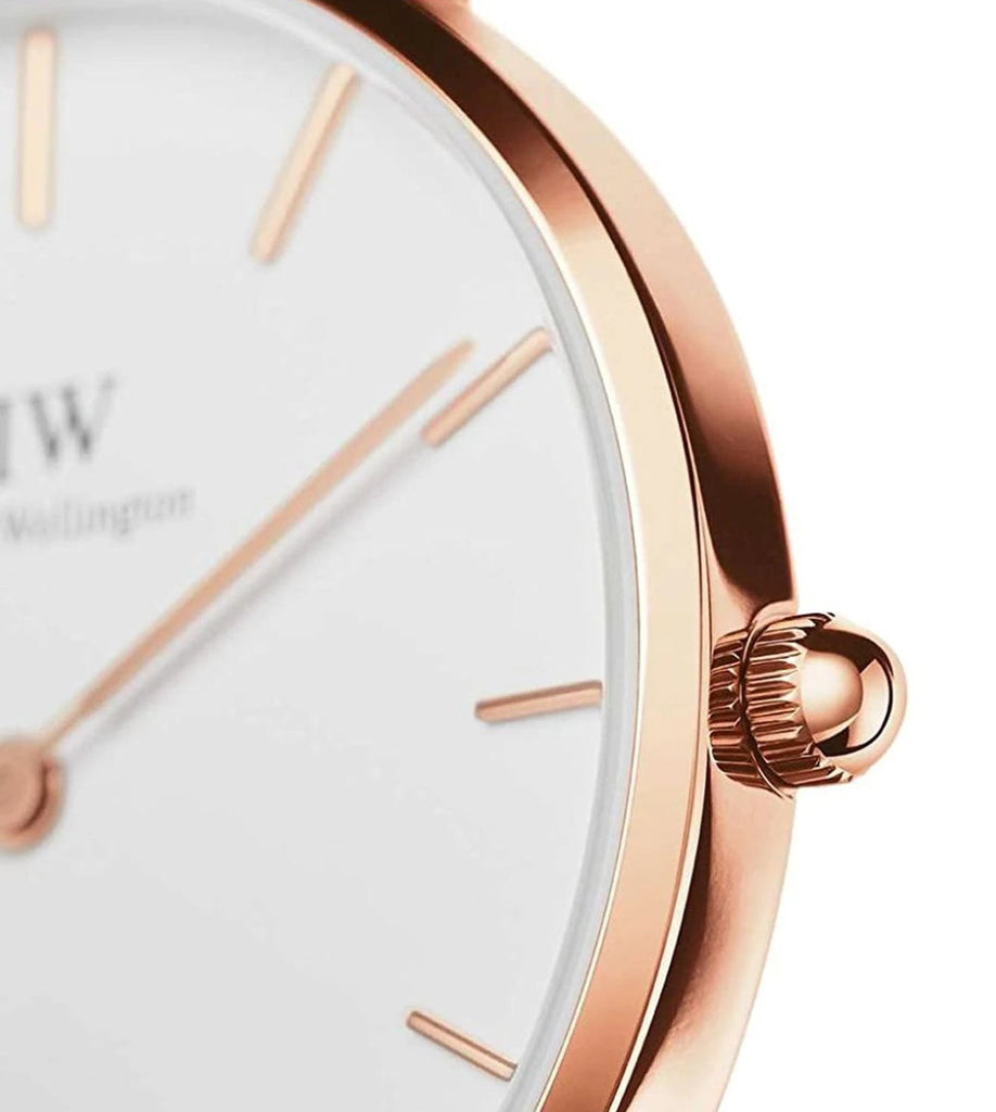 Daniel Wellington Petite Durham White Dial Brown Leather Strap Watch For Women - DW00100172 Buy Now By Daniel Wellington