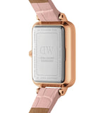 Daniel Wellington Quadro Pressed Mother of Pearl Pink Dial Pink Leather Strap Watch For Women - DW00100508 Buy Now By Daniel Wellington