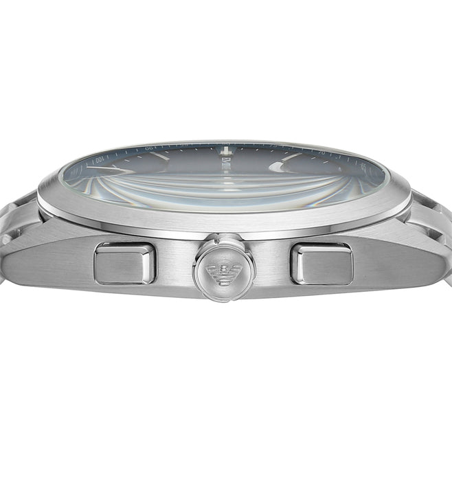 Emporio Armani Claudio Chronograph Blue Dial Silver Steel Strap Watch For Men - AR11541 Buy Now By Emporio Armani