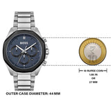 Hugo Boss Cloud Chronograph Blue Dial Silver Steel Strap Watch For Men - 1514015 Buy Now By Hugo Boss