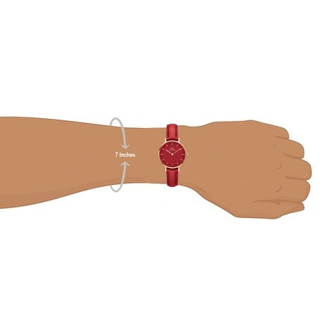 Daniel Wellington Petite Red Dial Red Leather Strap Watch For Women - DW00100405 Buy Now By Daniel Wellington