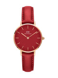 Daniel Wellington Petite Red Dial Red Leather Strap Watch For Women - DW00100405 Buy Now By Daniel Wellington