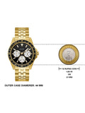 Guess Odyssey Multifunction Black Dial Gold Steel Strap Watch For Men - W1107G4 Buy Now By Guess