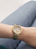 Guess Solstice Diamonds Gold Dial Gold Steel Strap Watch for Women - GW0403L2 Buy Now By Guess