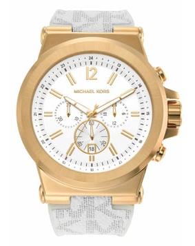 Michael Kors Dylan Chronograph White Dial White Rubber Strap Watch For Men - MK8937 Buy Now By Michael Kors