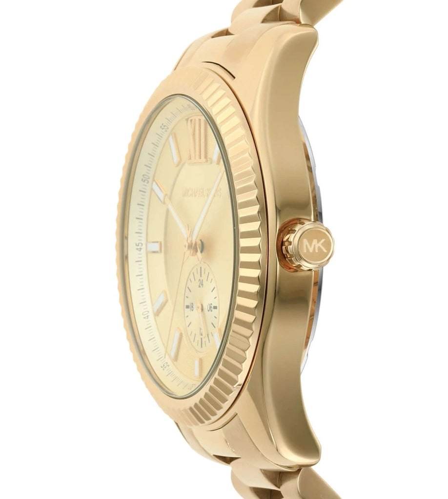 Michael Kors Lexington Quartz Gold Dial Gold Steel Strap Watch For Men - MK8947 Buy Now By Michael Kors