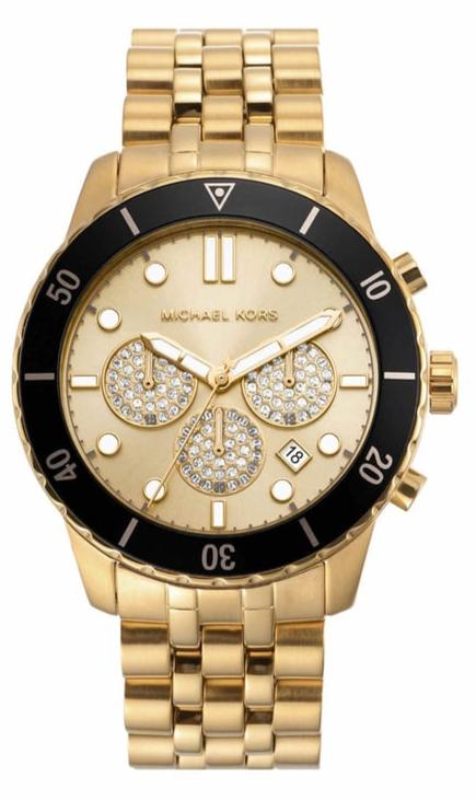 Michael Kors Cunningham Chronograph Gold Dial Gold Steel Strap Watch For Men - MK8963 Buy Now By Michael Kors