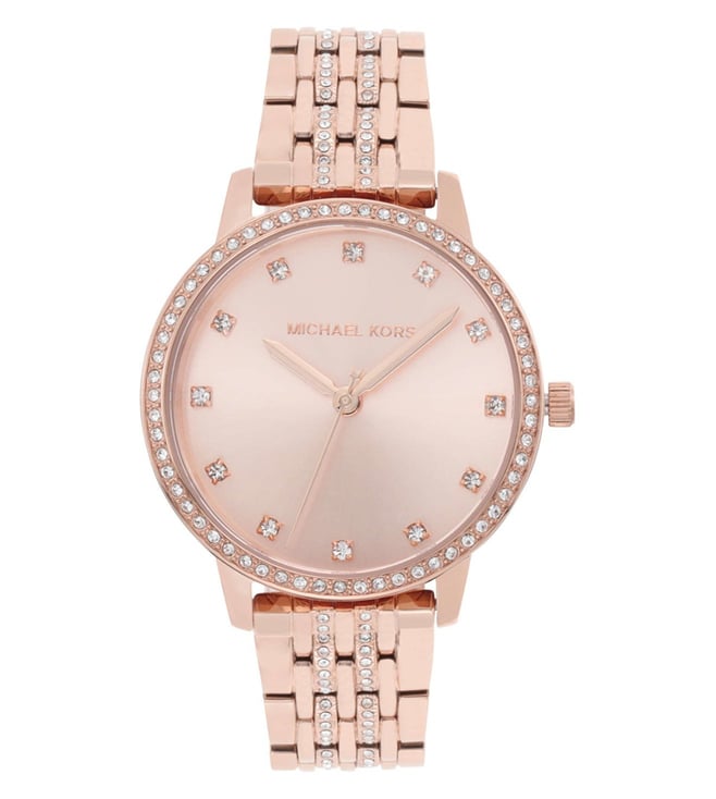 Michael Kors Melissa Three Hand Rose Gold Dial Rose Gold Steel Strap Watch For Women - MK4369 Buy Now By Michael Kors